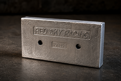 27 lb Cast Lead Racing Ballast Weight - 1/2" Mounting Holes