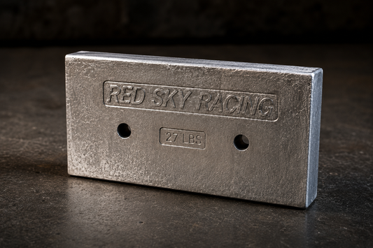 27 lb Cast Lead Racing Ballast Weight - 1/2" Mounting Holes
